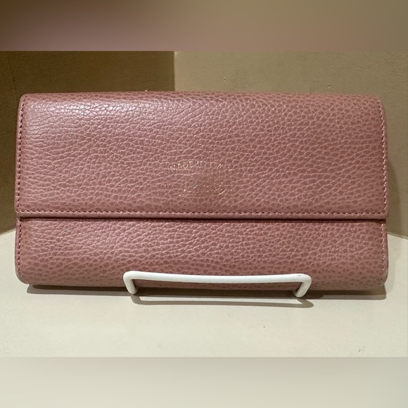 Gucci Rose Pebbled Calfskin Continental Wallet - Picture 1 of 14